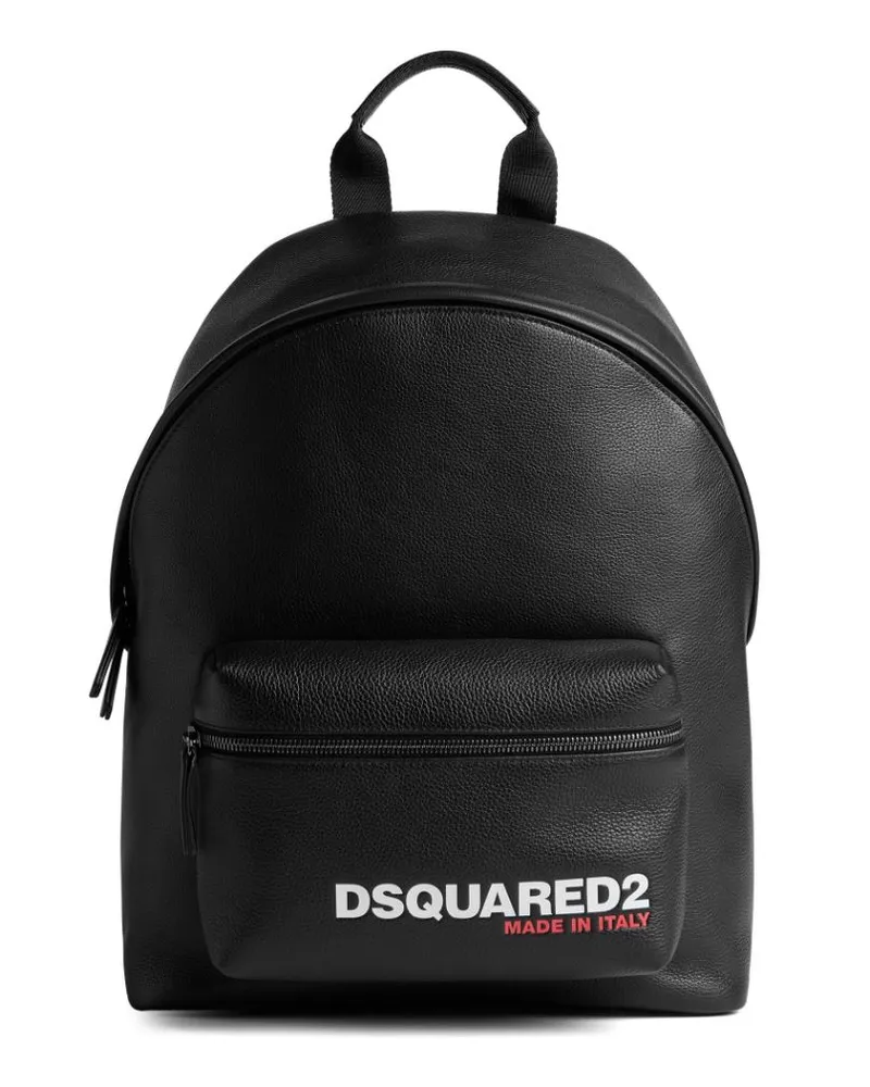Dsquared2 Rucksack aus Leder - Schwarz Schwarz
