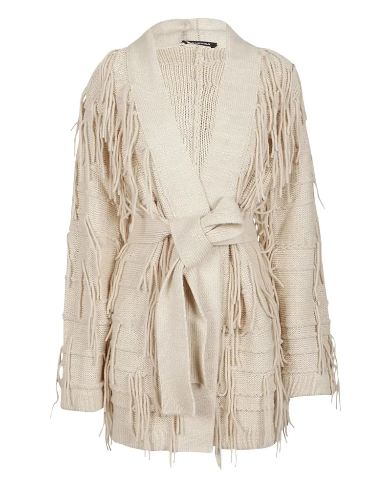 Canessa Cardigan mit Fransen - Nude Nude