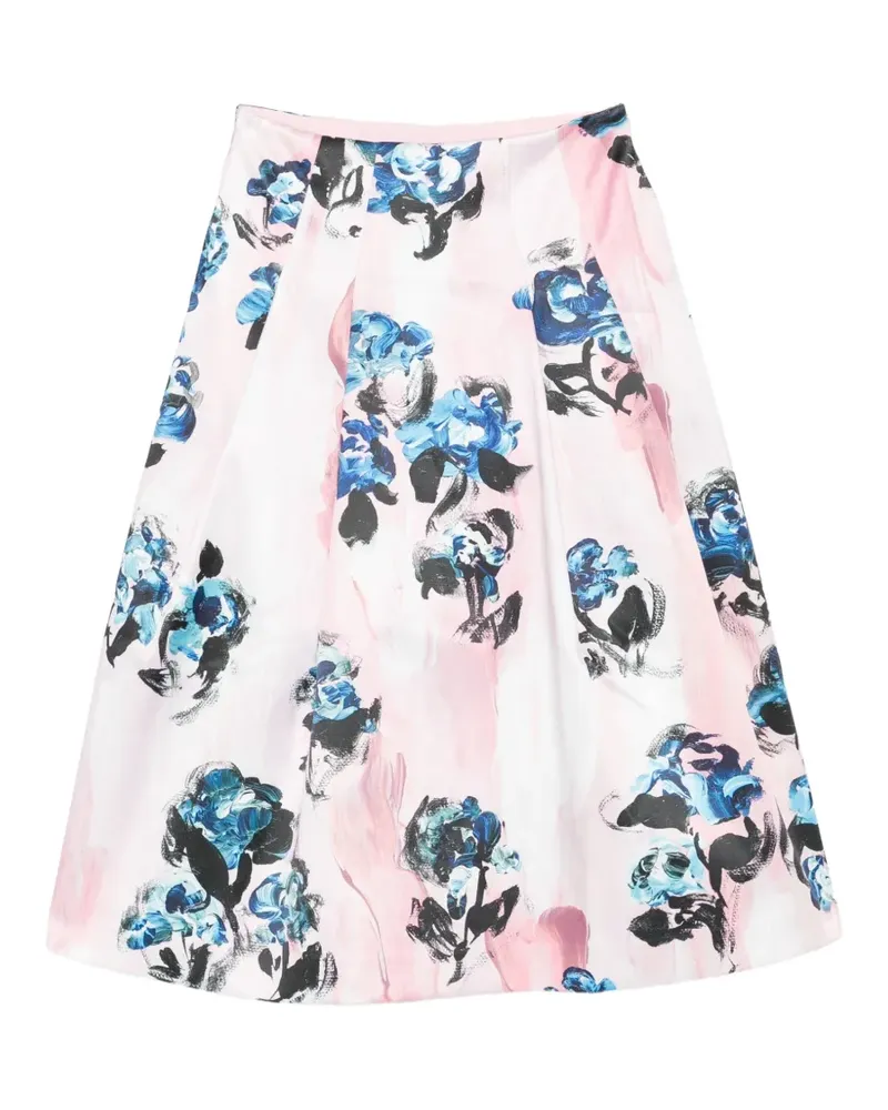 Stine Goya floral-print pleated midi skirt - Rosa Rosa