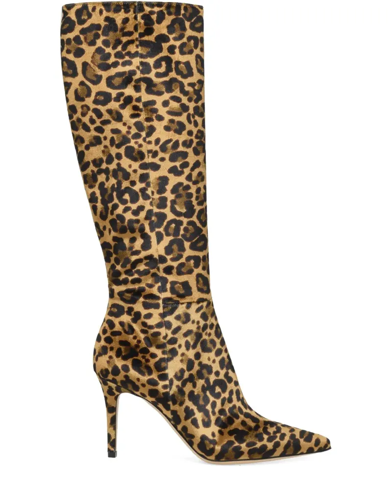 Gianvito Rossi Stiefel mit GG - Nude Nude