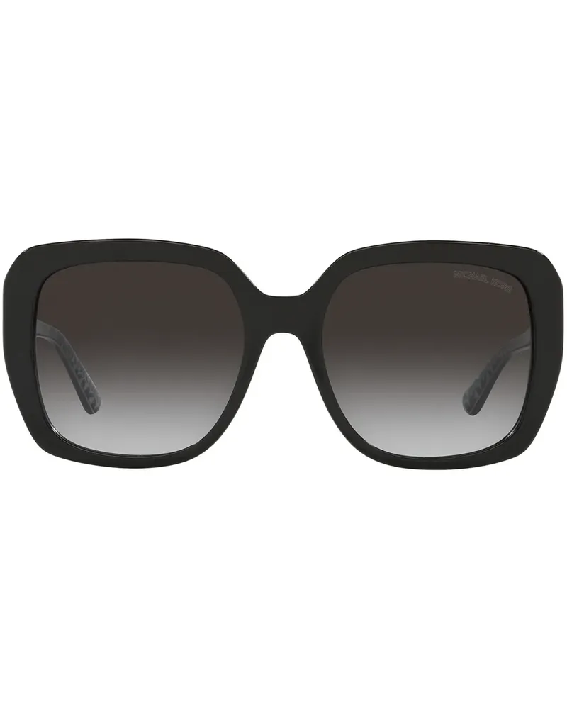 Michael Kors Eckige Sonnenbrille - Schwarz Schwarz