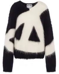 Moschino Pullover aus gebürstetem Mohär-Wollgemisch Schwarz