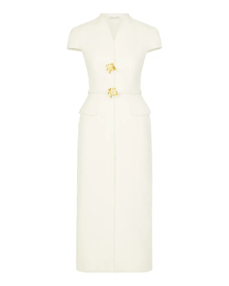 Oscar de la Renta Midikleid mit Cyclamen-Detail - Nude Nude