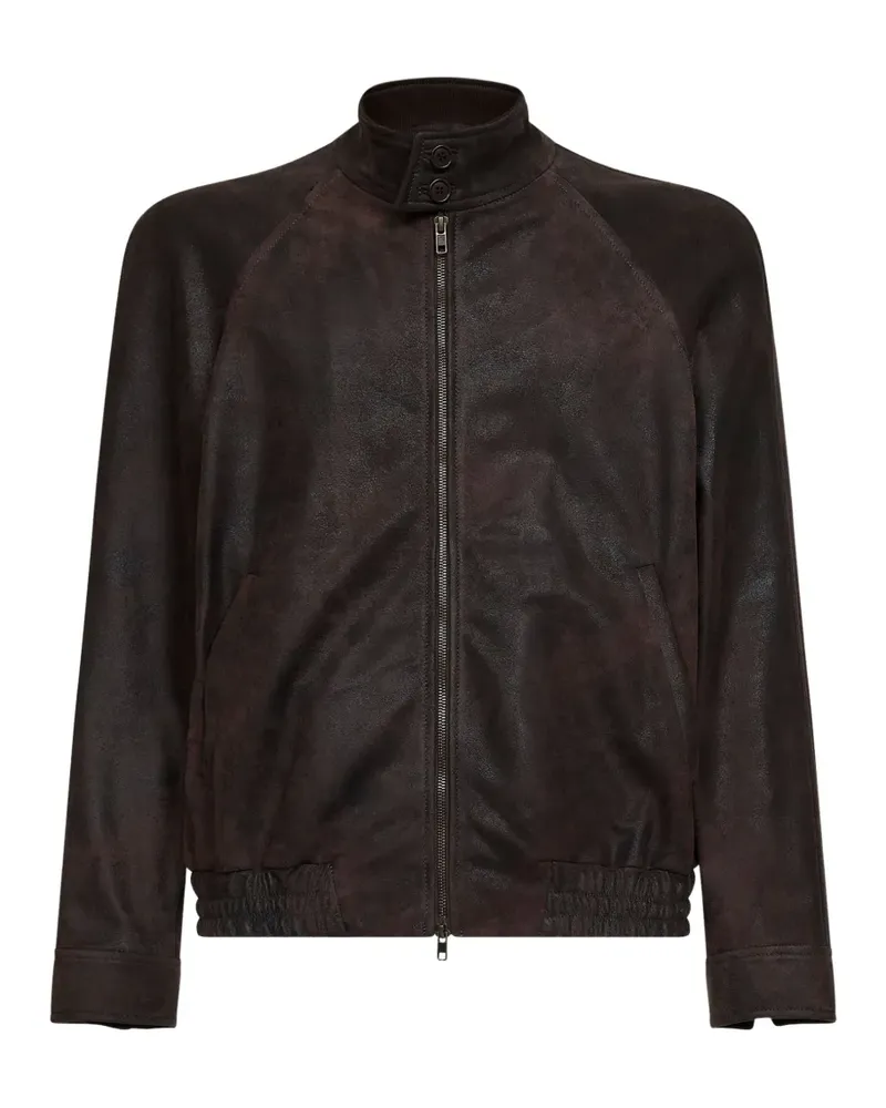 Salvatore Santoro buttoned-collar raglan jacket - Braun Braun