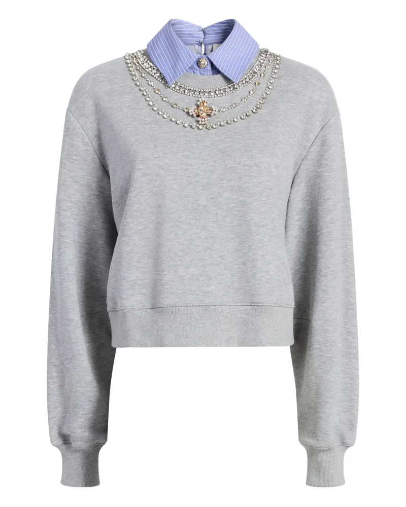 Cinq à Sept Gestreiftes Lavina Sweatshirt - Grau Grau