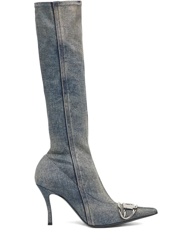 Diesel Kniehohe D-Venus Stiefel - Blau Blau