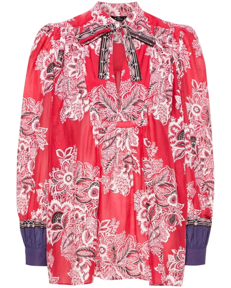 Etro Bluse mit Blumenmuster - Rot Rot