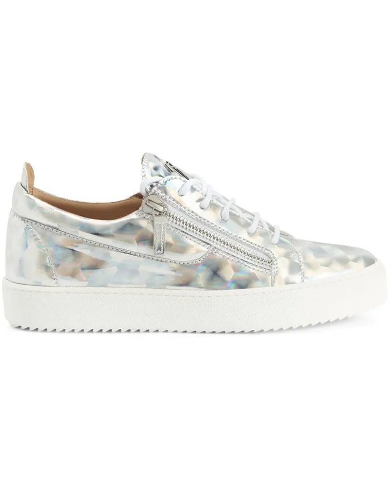 Giuseppe Zanotti Frankie Sneakers im Metallic-Look - Silber Silber