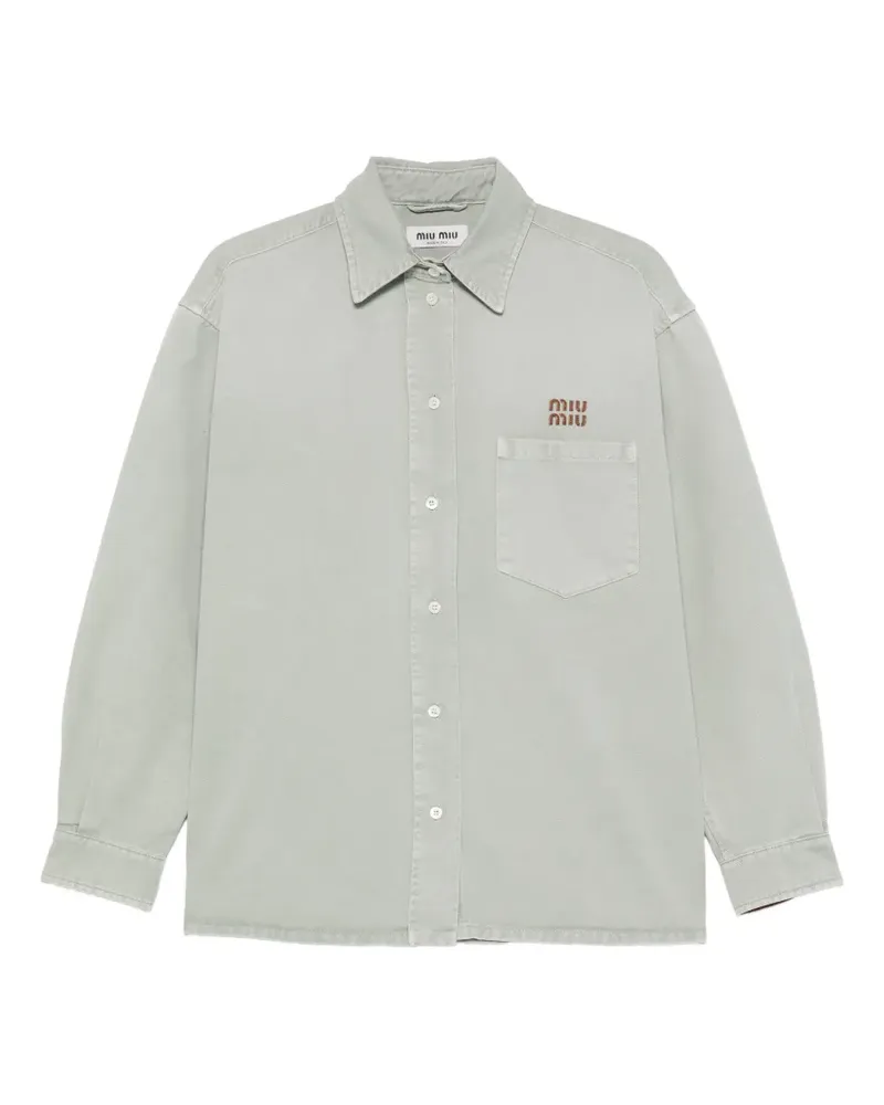 Miu Miu Hemdjacke mit Brusttaschen - Grün Grün
