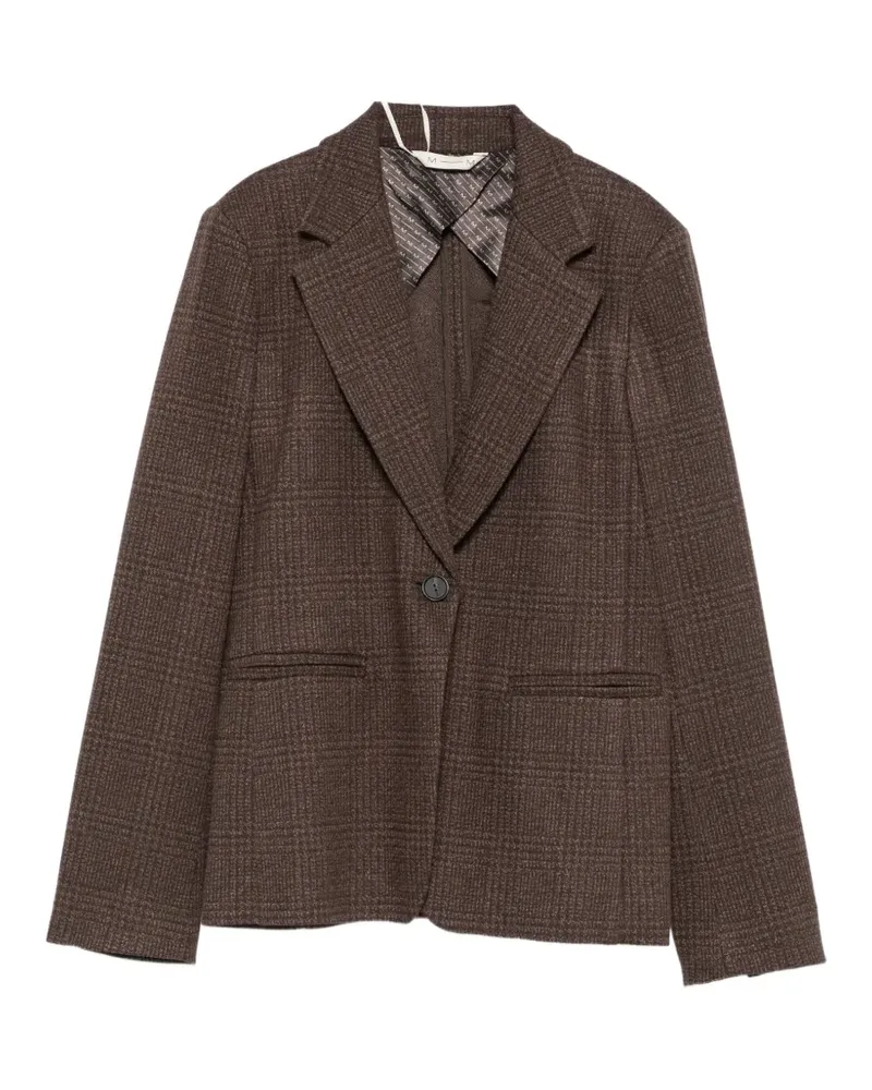 Max Mara check-pattern single-breasted blazer - Braun Braun