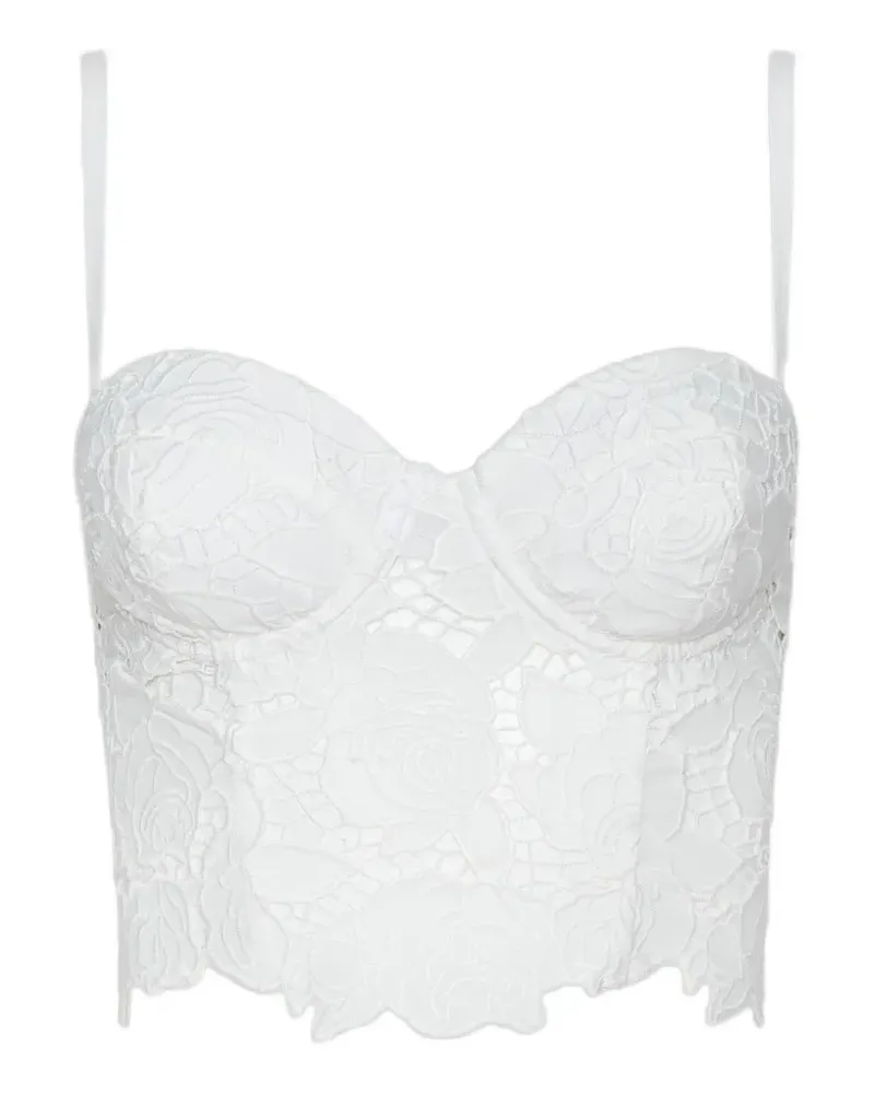 L'Agence Sonya floral-lace bralette - Weiß Weiß