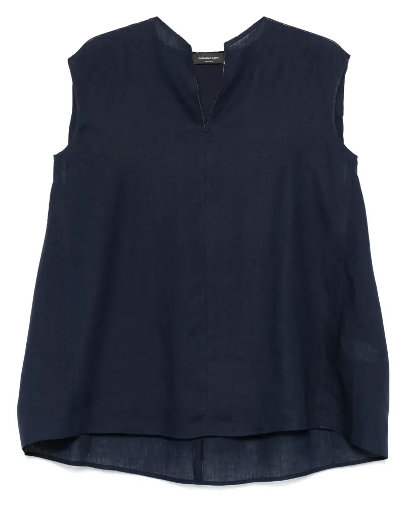 Fabiana Filippi Bluse aus Leinen - Blau Blau