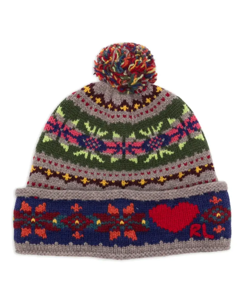 Ralph Lauren Beanie mit Fair-Isle-Muster - Grau Grau
