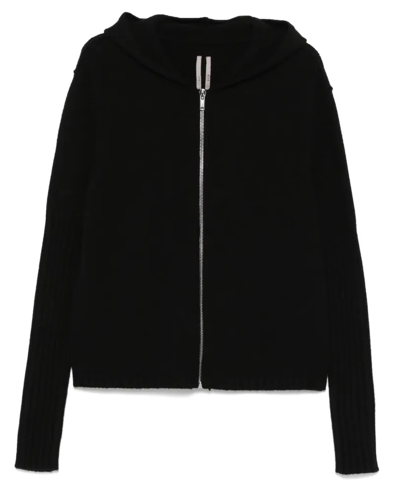 Rick Owens Kapuzenjacke mit Reißverschluss - Schwarz Schwarz