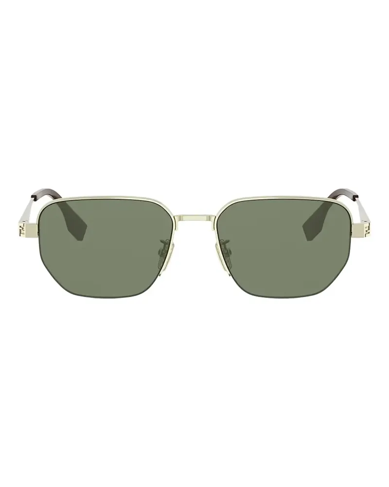 Fendi geometric-frame sunglasses - Gold Gold