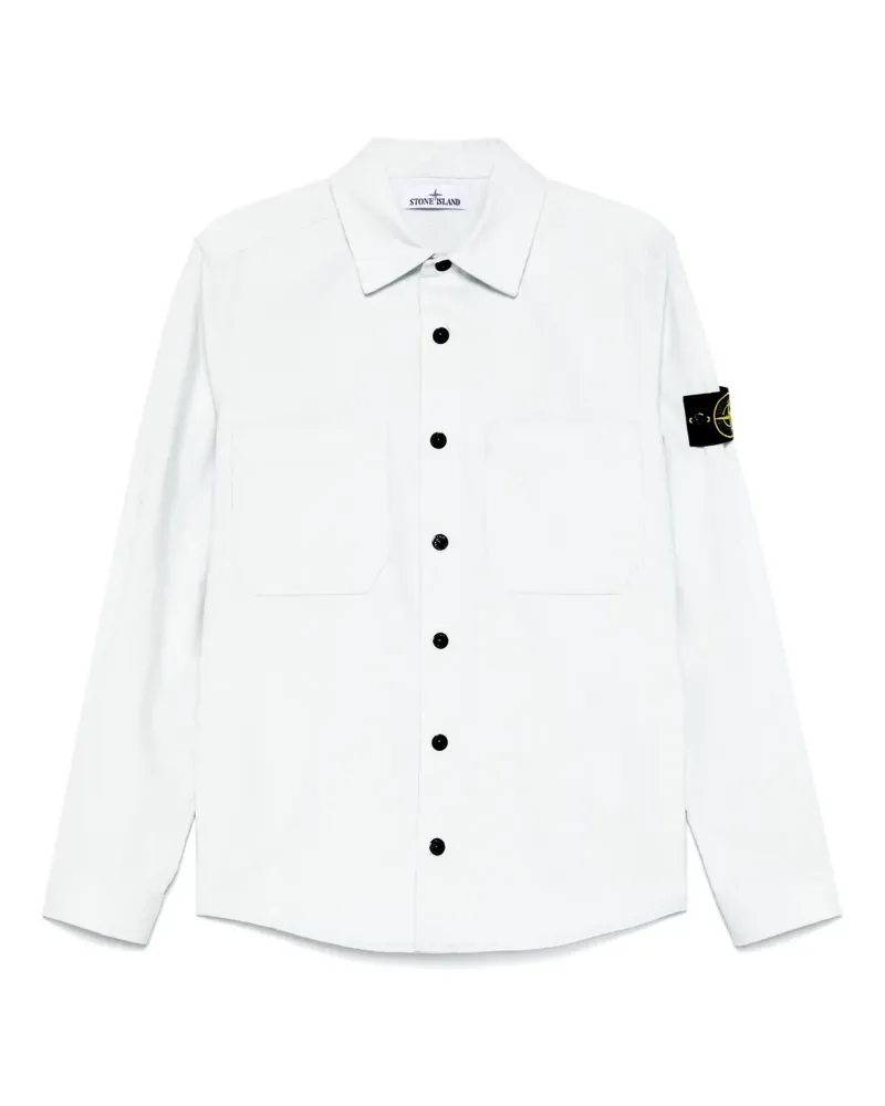 Stone Island Hemd mit Kompass-Patch - Blau Blau