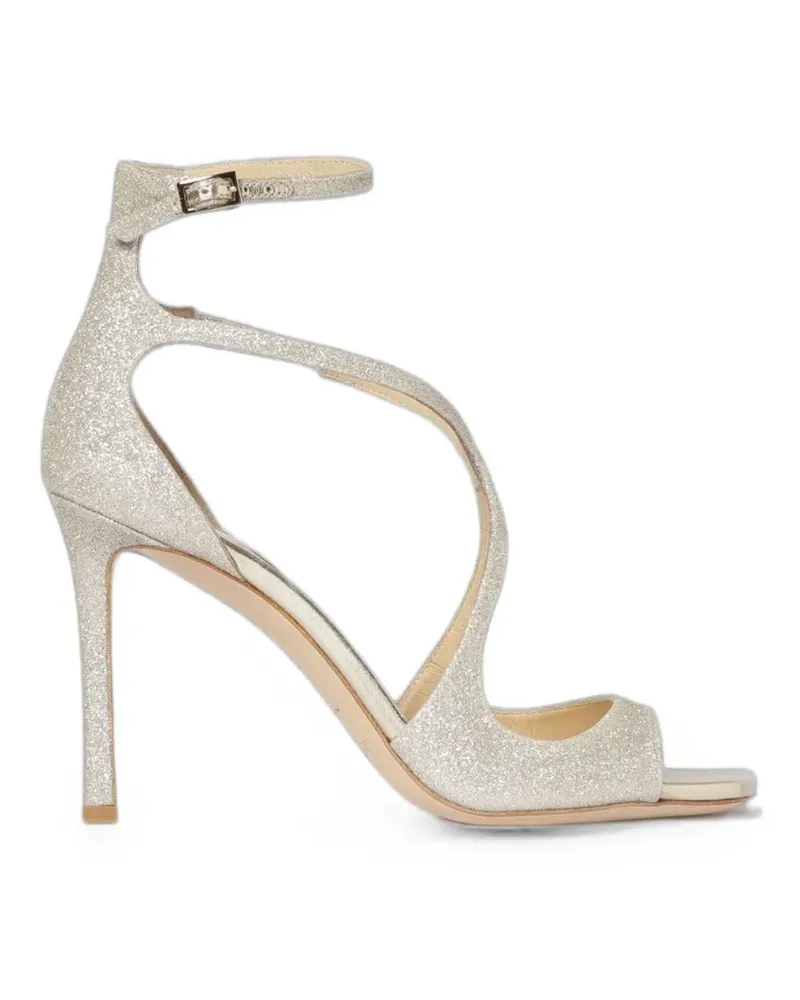 Jimmy Choo Azia glitter-effect sandals - Nude Nude