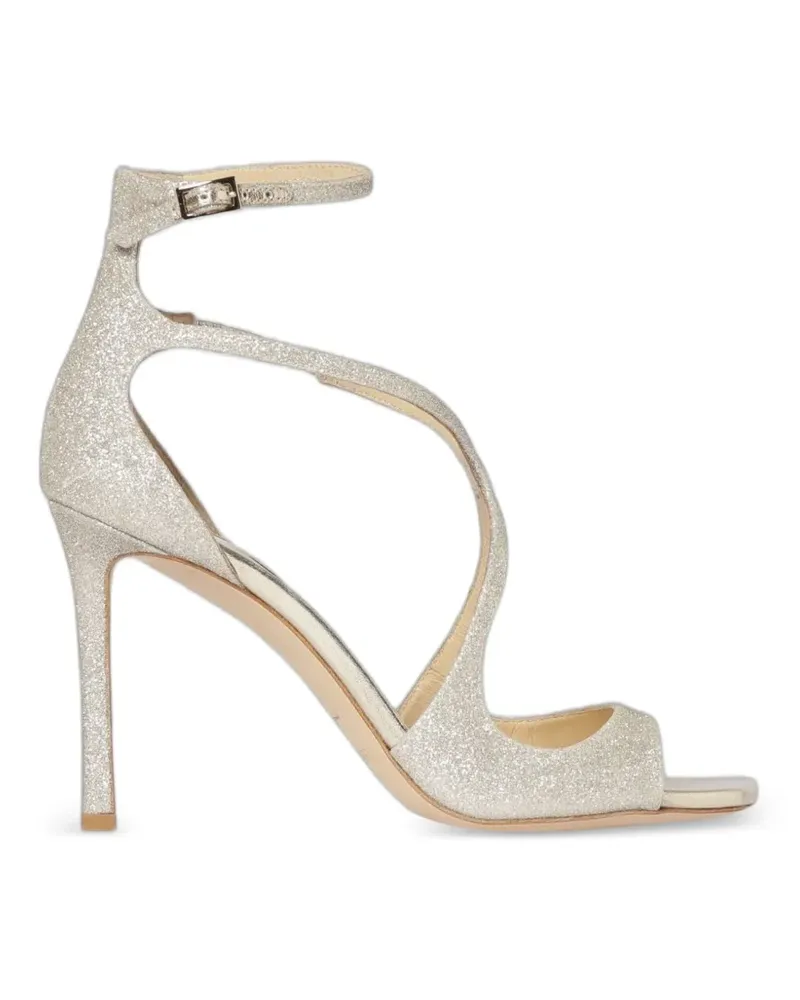 Jimmy Choo Azia Sandalen mit Glitter-Optik - Nude Nude