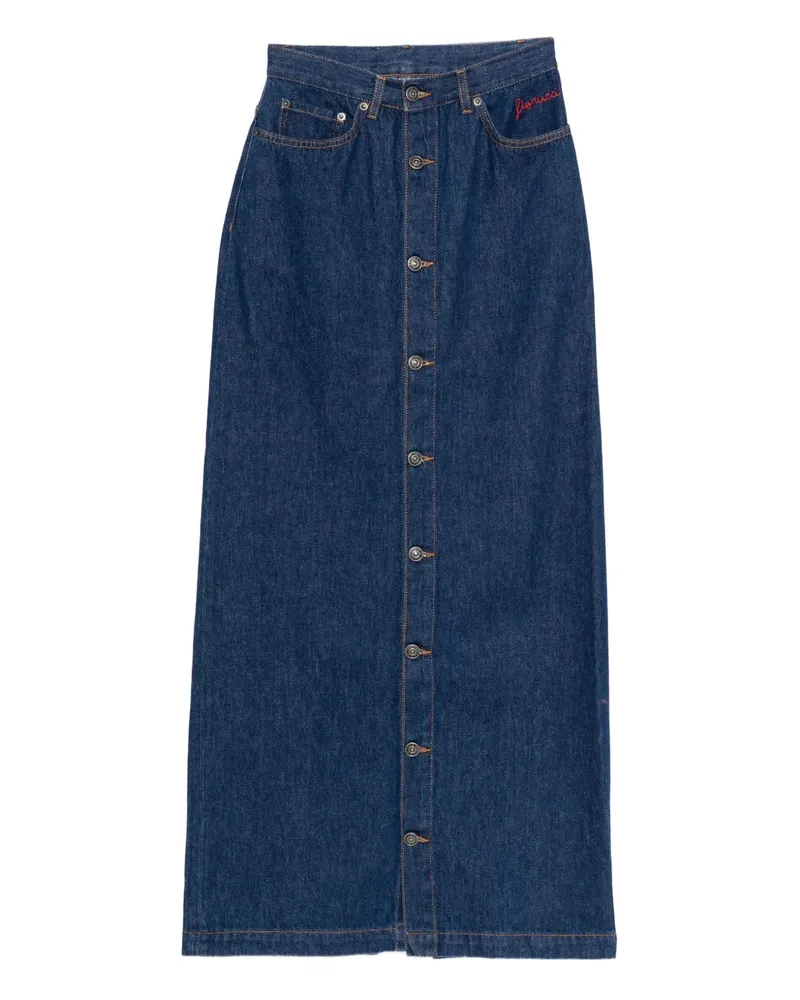 Fiorucci Geknöpfter Jeansrock - Blau Blau