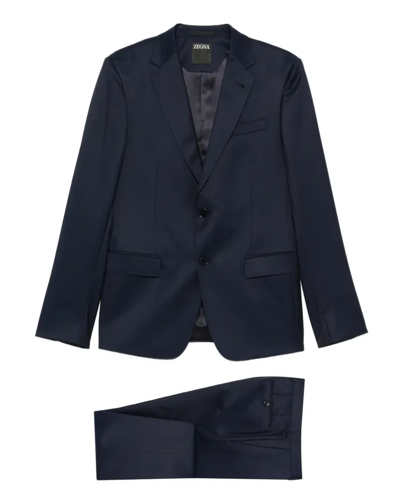 Ermenegildo Zegna single-breasted notch-lapel suit - Blau Blau