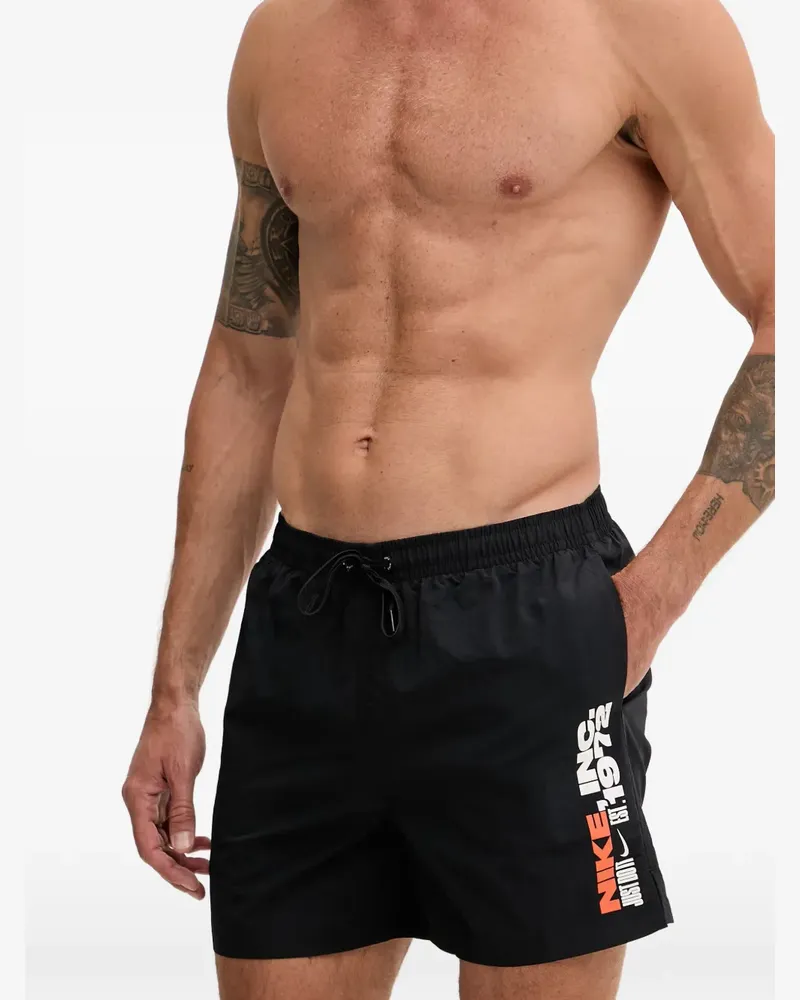 Nike Badeshorts mit Kordelzug - Schwarz Schwarz