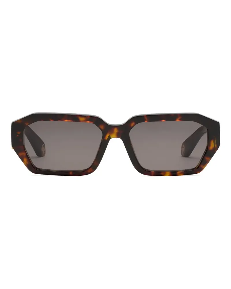 Roberto Cavalli Sonnenbrille mit geometrischem Gestell - Braun Braun