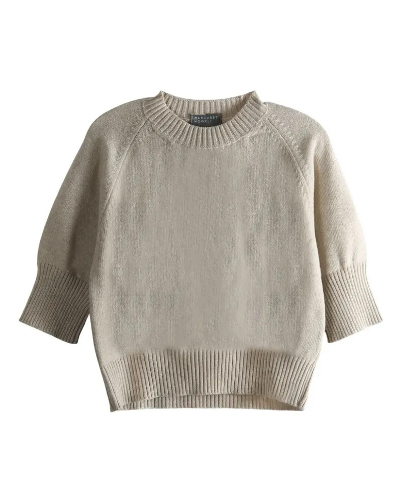 Margaret Howell raglan-sleeve wool sweater - Nude Nude
