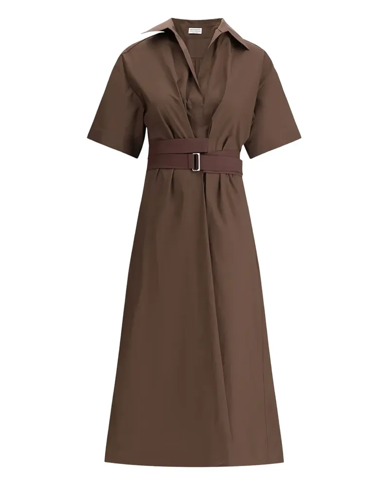 Brunello Cucinelli Midikleid mit Gürtel - Braun Braun