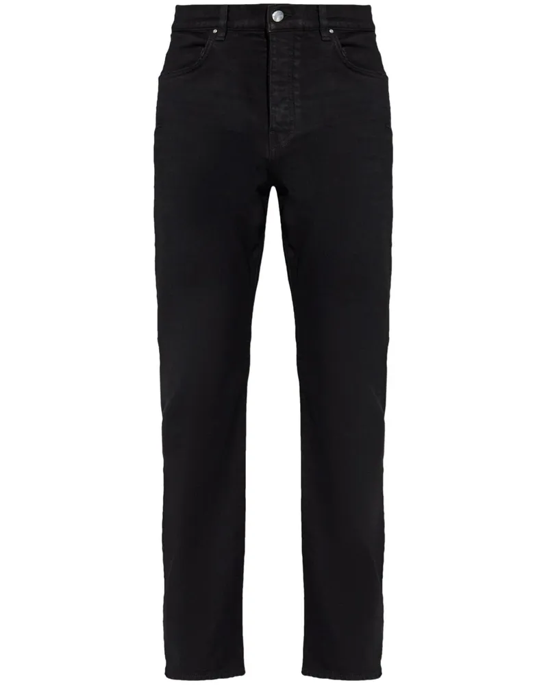 Amiri Halbhohe Slim-Fit-Jeans - Schwarz Schwarz