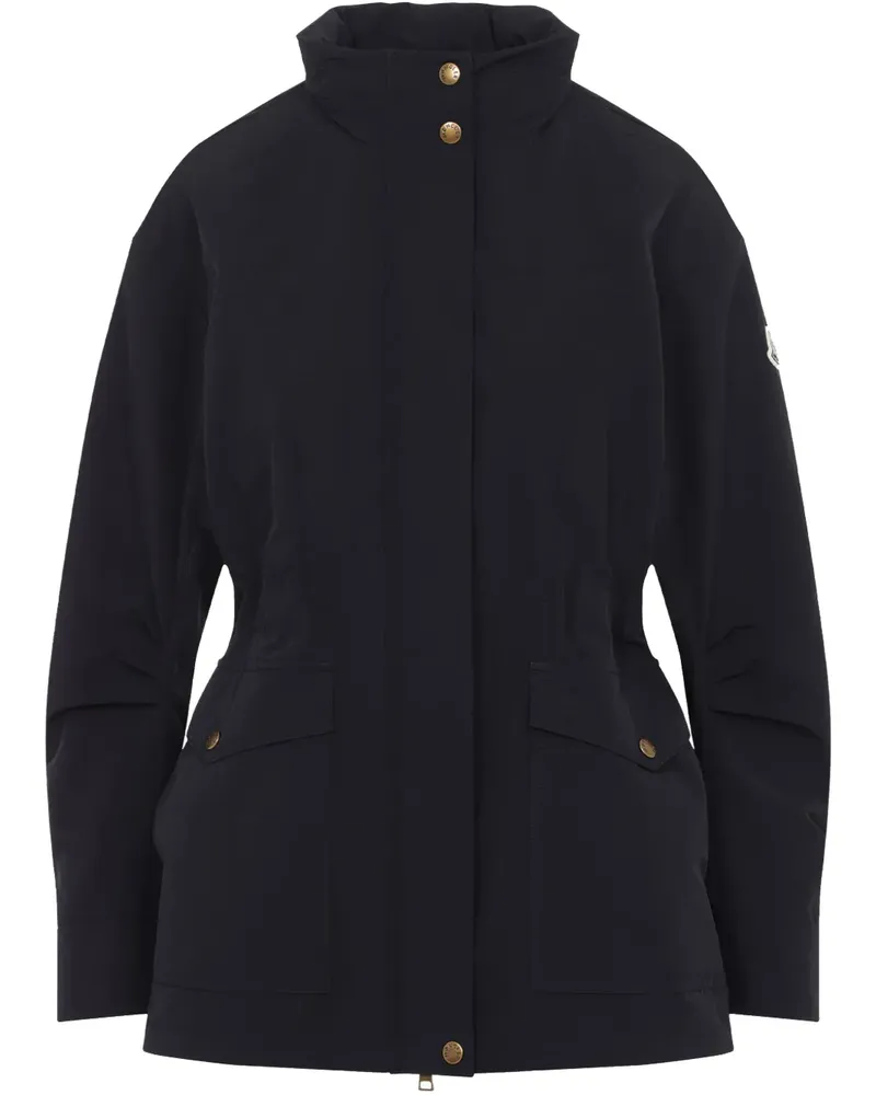 Moncler Jacke mit Logo-Patch - Schwarz Schwarz