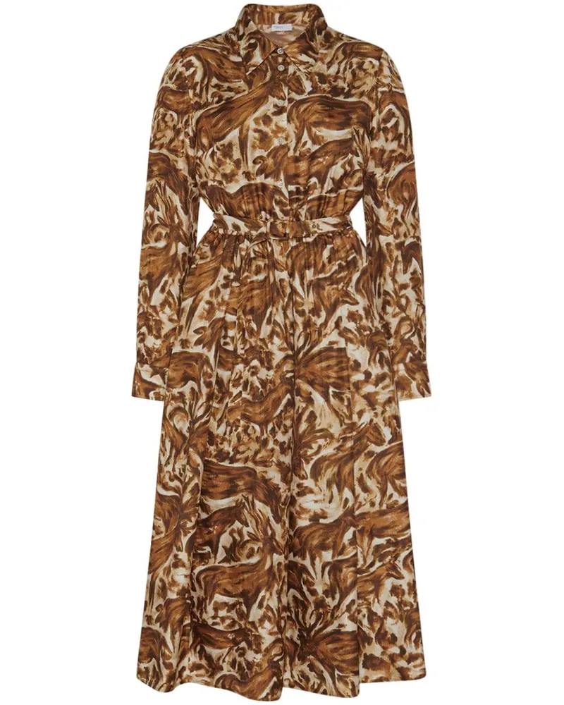 Rosetta Getty Kleid mit Falten - Braun Braun