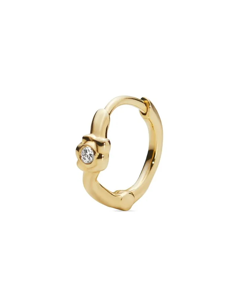 Maria Black 14kt Flora Goldcreole mit Diamanten Gold