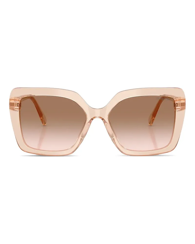 Swarovski Sonnenbrille mit eckigem Gestell - Rosa Rosa