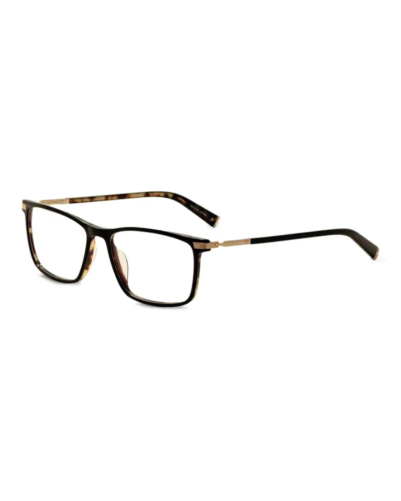 John Varvatos Eckige Brille in Schildpattoptik - Schwarz Schwarz
