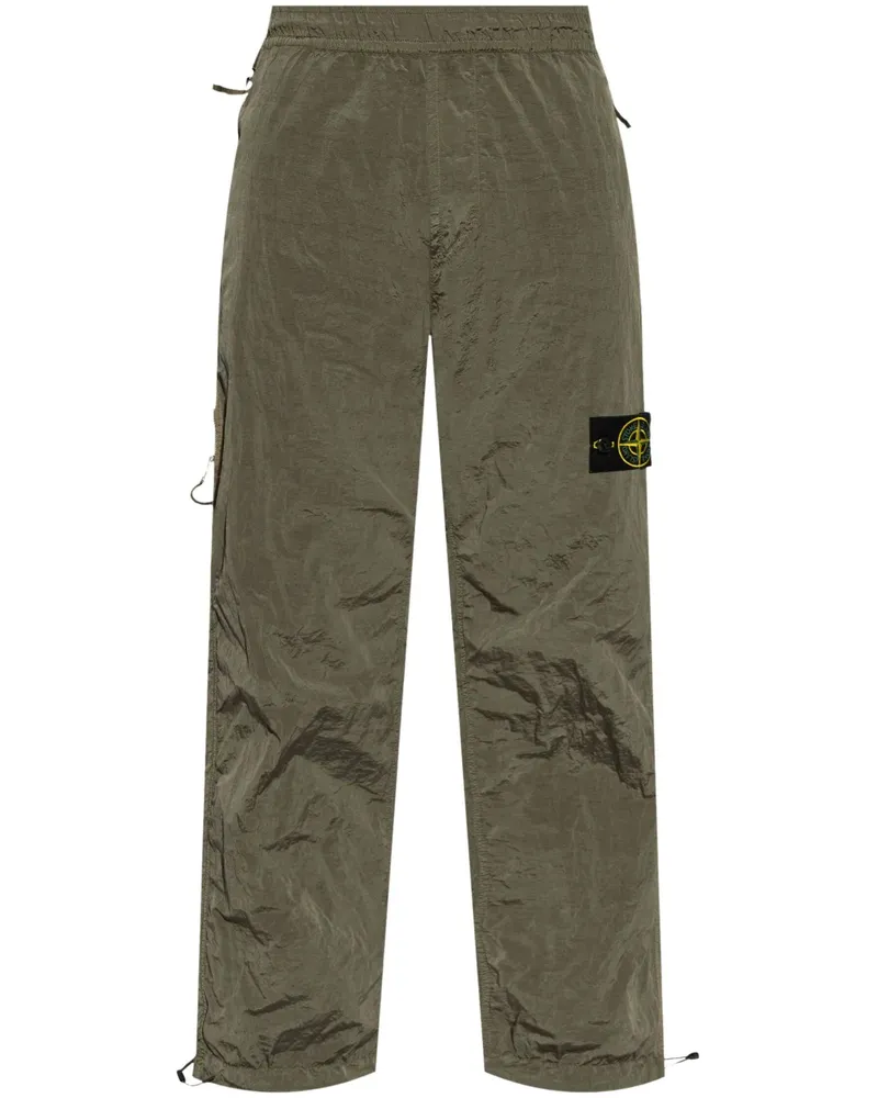 Stone Island Hose mit Kompass-Patch - Grün Grün