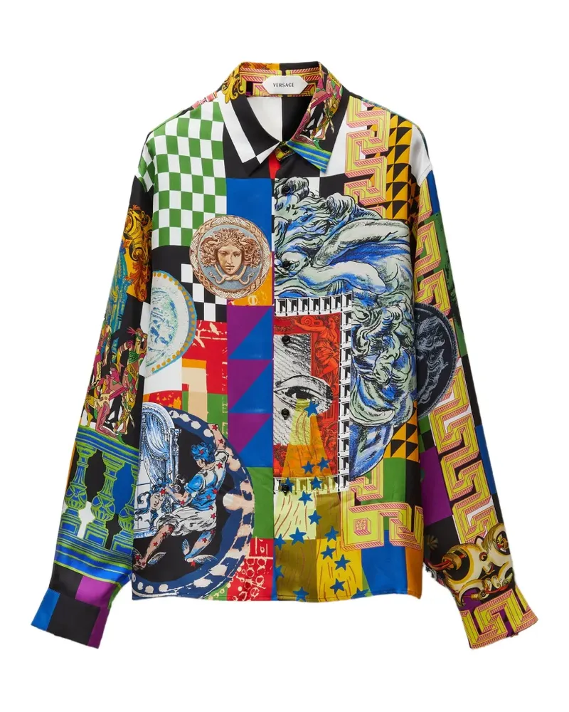 Versace Hemd mit Print - Schwarz Schwarz