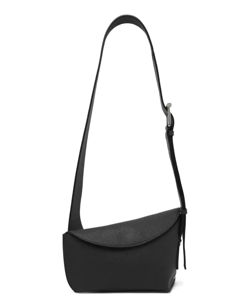 Alexander McQueen T-Bar Sling Schultertasche mit Logo - Schwarz Schwarz