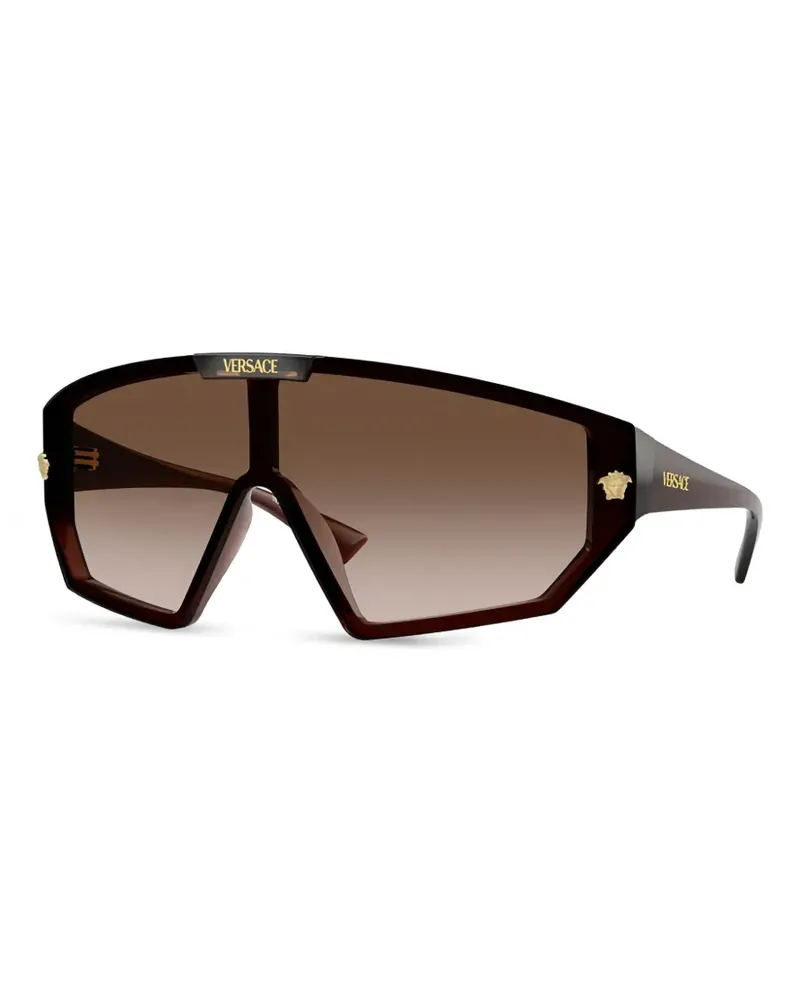 Versace Oversized-Sonnenbrille mit Medusa - Braun Braun