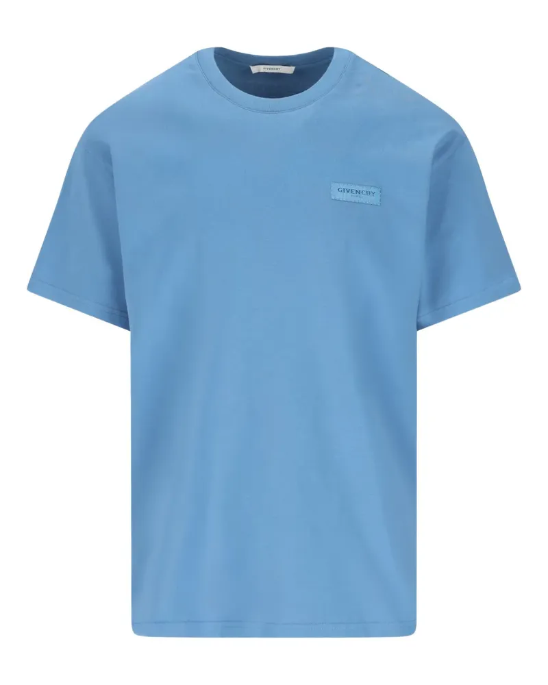 Givenchy T-Shirt mit Logo-Patch - Blau Blau