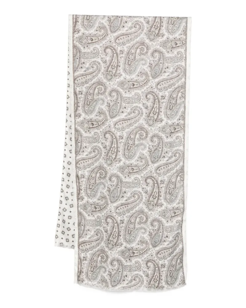 Dell'oglio Seidenschal mit Paisley-Muster - Grau Grau