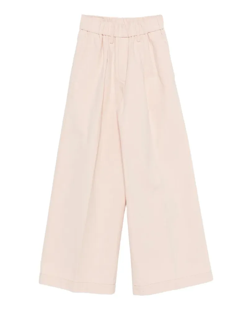 forte_forte Palazzohose mit elastischem Bund - Nude Nude