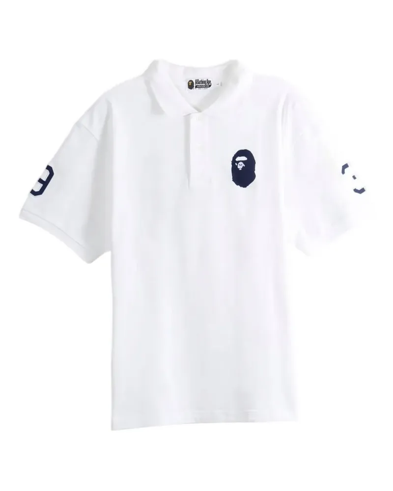 BAPE logo-patch polo shirt - Weiß Weiß