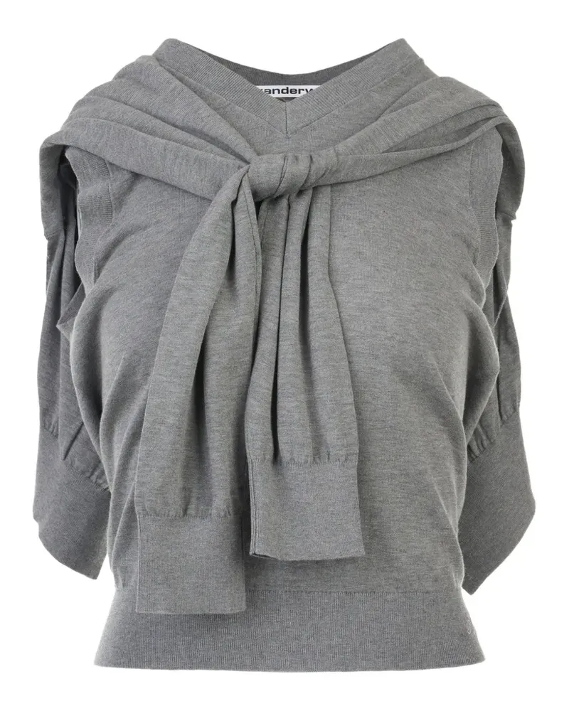 Alexander Wang layered-effect cut-out sweater - Grau Grau