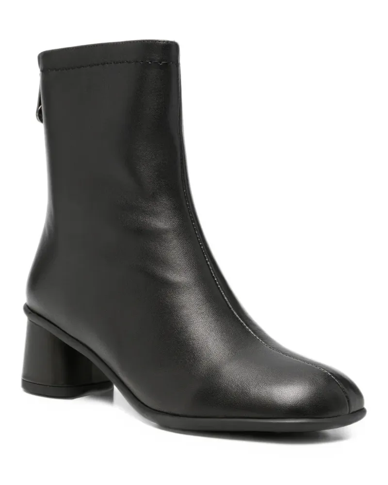 Pedro Miralles rear-zip leather ankle boots - Schwarz Schwarz
