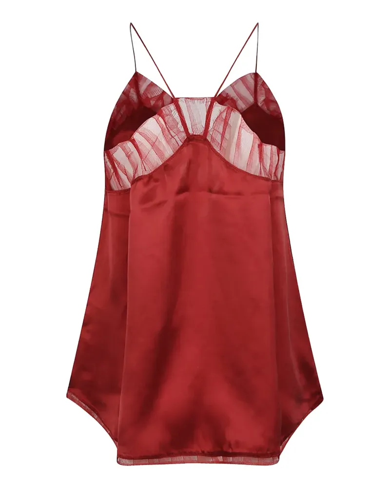 IRO tulle-trim satin camisole top - Rot Rot
