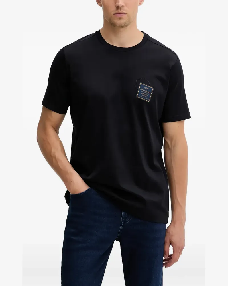 Paul & Shark patch-detail T-shirt - Schwarz Schwarz