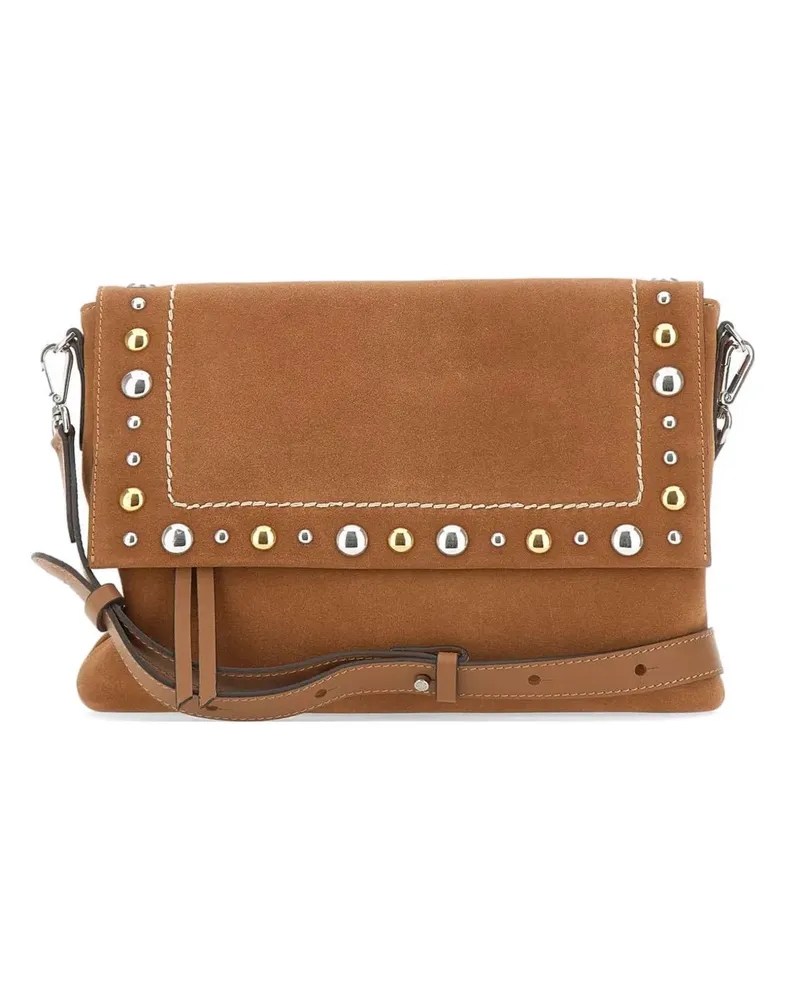 Gianni Chiarini Elisa Umhängetasche mit Nieten - Braun Braun