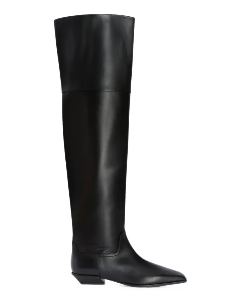 Paris Texas Bettina Stiefel mit eckiger Kappe - Schwarz Schwarz