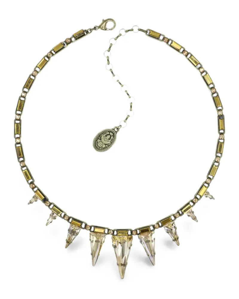 KONPLOTT Spikes and Pearls crystal-embellished necklace - Gold Gold