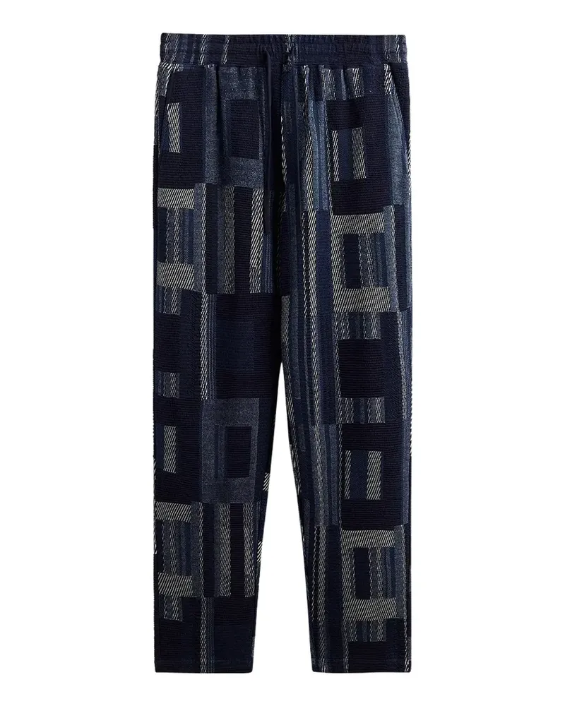 KITH Elmhurst Jogginghose mit geometrischem Strick - Blau Blau
